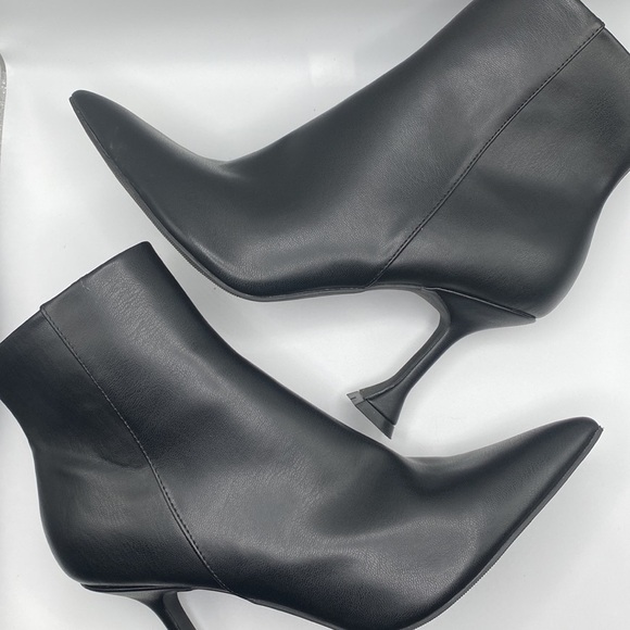 NORDSTROM OPEN EDIT BLYTHE BOOTIE FLARED HEEL BLACK WOMEN’S SZ 10M - Picture 8 of 11